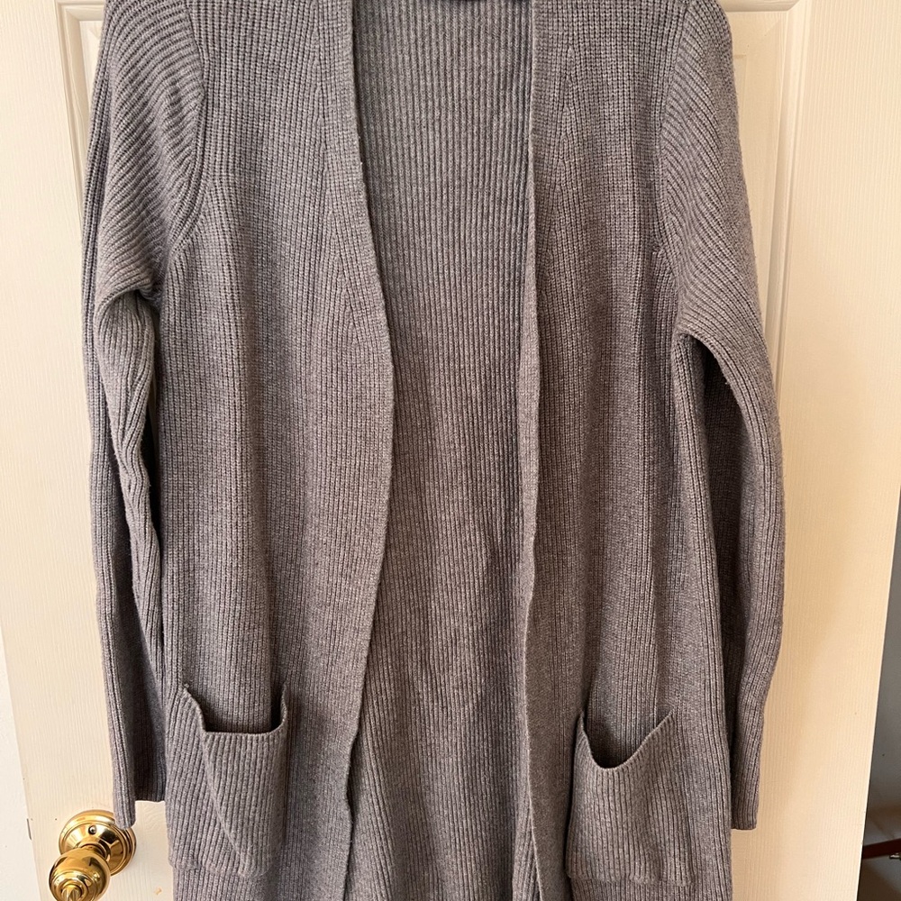Gray Women's Open Front Cardigan Sweater
